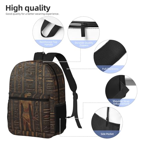 Travel Backpack for Women Men 17inch Waterproof Carry On Backpack Ancient Egyptian Hieroglyph Laptop Backpack3
