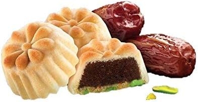 Maamoul Cookies Dates Nuts Filled| 70 Pieces (35 Oz)| Gourmet Oriental Dessert, Middle Eastern/ Arabic Fistikli Baklava Pastry| Healthy Crackers, Light Treats in Elegant Gift Box