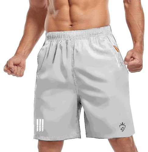 Image of Men's Workout Shorts with Zipper Pockets for Running, Gym, Hiking, Yoga