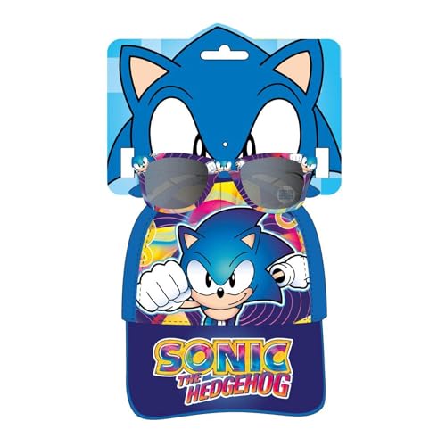 CERDÁ LIFE'S LITTLE MOMENTS Set Sol Gafas y Gorra Sonic, Multicolor, Talla Única Unisex niños