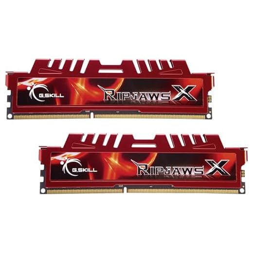 G.Skill F3-12800CL10D-16GBXL RipjawsX - Memoria RAM (Kit 2 x 8GB, DDR3-1600 MHz, PC3 12800, CL 10), Rojo