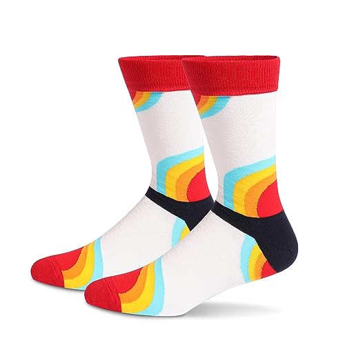 Image of HHX YONLEE Dress Socks 5 /6 /10 Pairs Crew Argyle Colorful Cotton Novelty Casual Happy Fun