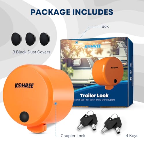 Kohree KR1131-KO-US-FBA Heavy Duty Trailer Coupler Lock thumb #6