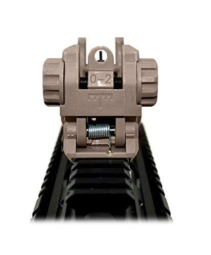 Polymer Flip Up Backup Sight Front And Rear Sight 20Mm Rail (Tan) #TOP2