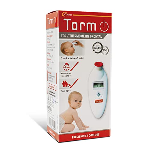 TORM - Thermomètre Frontale - Prise de température frontale en un point - Technologie infrarouge - Thermomètre premium - 1 unité