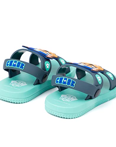 Paw Patrol Kids Sandals | Boys Blue Sliders with Supportive Strap | Chase The Police Dog Summer Shoes | Slip-on Footwear3