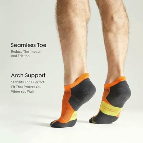 6 Pairs Men'S Summer Breathable Non Slip Ankle Boat Socks Running Outdoor Fitness Sport Socks4