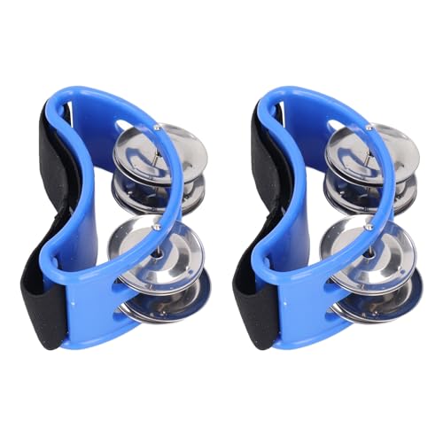 2 Piezas Tamborín para Pie Multiusos Azul miniatura 2