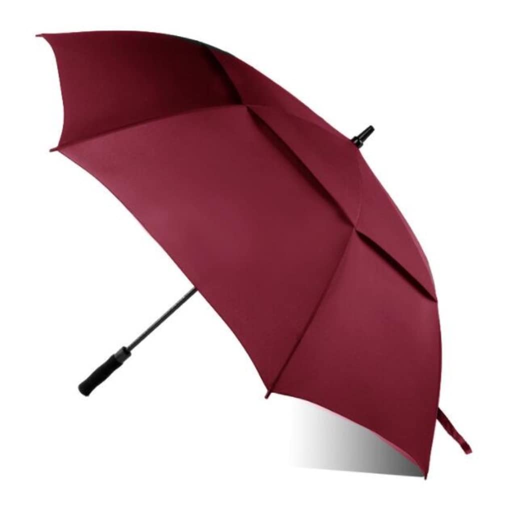 Parasol 53 -calowy Wiatrakowy Wózek Wzmacniający Wózek Na Pchanie Kompatybilny Auto Open Double Canopy Parasol Parasole Przeciwdeszczowe(Rot)