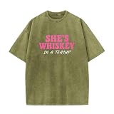 SHE’S Whiskey in A Teacup Tshirt for Daughter Father Presidents Army Green