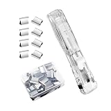 Binder Clip Stapler, 40 Sheet Capacity Organizer, Push File Fastener Tool,