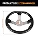 270mm Steering Wheel for Go Kart/ATV, 320mm Heavy-Duty Adjustable Rack and Pinion Kit, Precision Gear System (Close-Match Fitment)