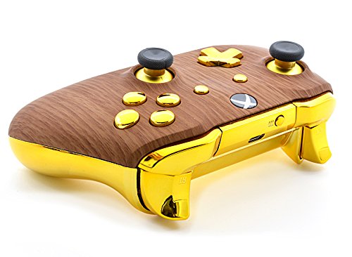 Image of MODDEDZONE UN-Modded Custom Controller compatible with Xbox One S /X... (3.5 mm jack) (Golden Wood)