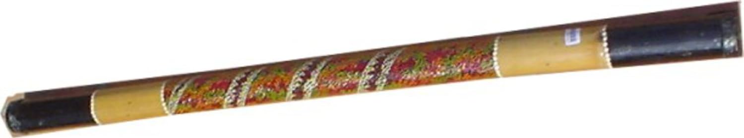 Guru-Shop Instrument de Musique en Bois, Instrument de Musique à Percussion Rythmique, Fait Main, Bâton de Pluie - Rainmaker en Bambou 100 cm, Marron, Instruments de Musique