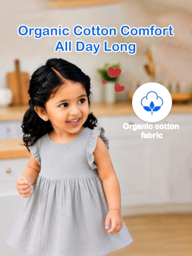 Image of Kidbea Cotton Girls Dress | Ultra-Soft Summer Wear Casual Dress for Kids