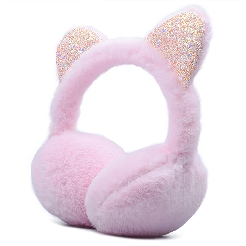 Winter Earmuffs for Kids Girl Plush Ear Warmers,Foldable Unicorn Earmuffs for Girls Kids Women Warm Outdoor Ear Covers