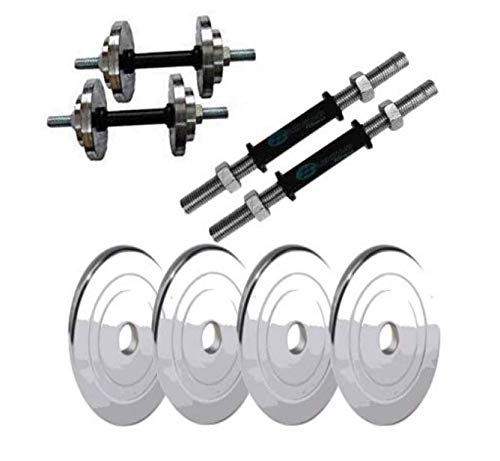 HASHTAG FITNESS Gym equipments for Home 10KG Chrome Steel Gym Plates with 14" Solid Dumbbell Rod (B08QCHMBQ7) Amazon Price History, Amazon Price Tracker