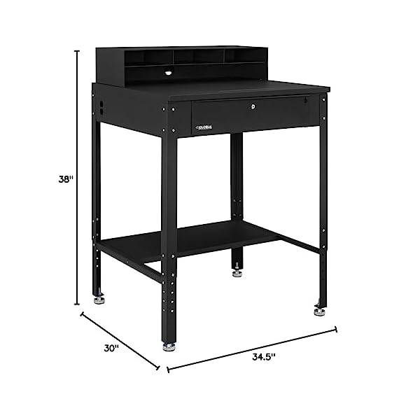 34-12W-x-30D-x-38H-Shop-Desk-with-Pigeonhole-Compartment-Riser-Flat-Surface-Black 34-12W-x-30D-x-38H-Shop-Desk-with-Pigeonhole-Compartment-Riser-Flat-Surface-Black