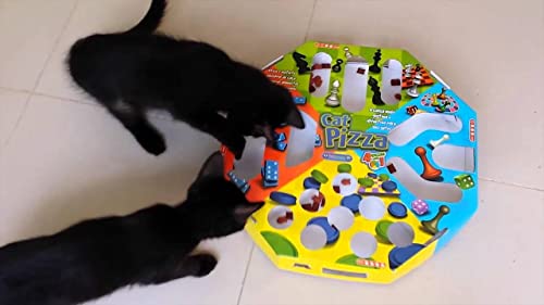 Comedouro Brinquedo Para Felinos Cat Pizza Pet Games 4 em 1 para Gatos