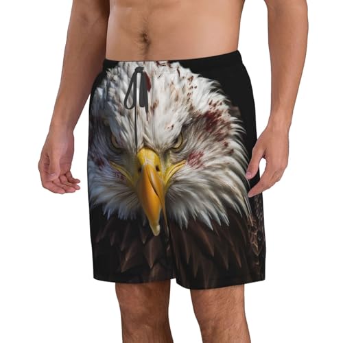 Men's Swim Trunks Bald Eagle American Flag Quick Dry Board Shorts with Pocket Swimsuit Swimwear for Men Beach Shorts4