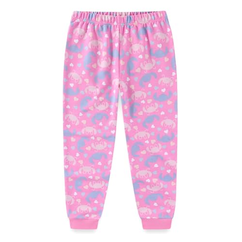 Image of Disney Lilo and Stitch Frozen Minnie Mouse Princess Girls Long Sleeve Shirt and Pants Set for Infant to Big Kids