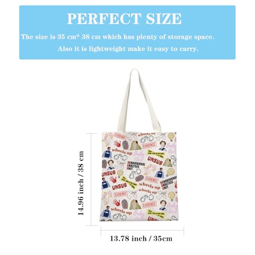 TV Show Inspired Gift TV Show Merchandise Zipper Pouch Spencer Lover Gift Crime Show Makeup Bag for Crime Fans(Crime TV Pattern Tote)2