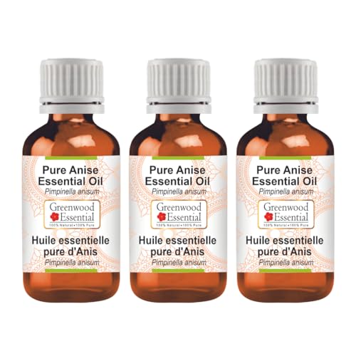 Huile essentielle d'anis vert pure Pimpinella anisum lot de 3 x 100ml