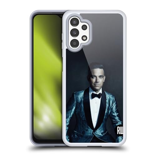 Carcasa Robbie Williams Galaxy A13 antideslizante con diseño calendario fondo oscuro