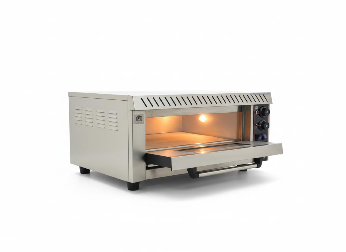 HG Commercial Electric Pizza Oven 16x24 Inch, Stainless Steel Single Deck, Dual Temperature Control, Digital Timer, Built-... - Review, Price and Buying Guide