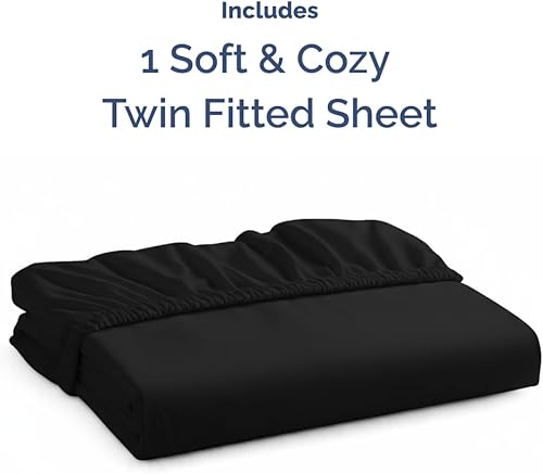 Miniatura 593 de King Fitted Bed Sheet - Bottom Single Fitted Sheet Only - Ultra-Soft Hotel Luxury Bedding w/ 8-16 Inch Deep Pockets - Breathable, Cooling & Wrinkle