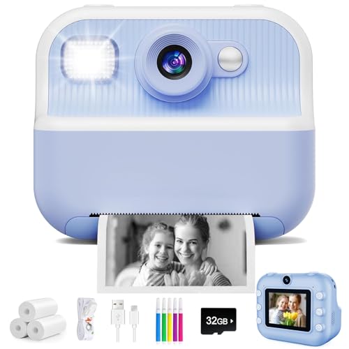 Fotocamera istantanea per bambini, 1080P, schermo da 2,4 pollici, fotocamera