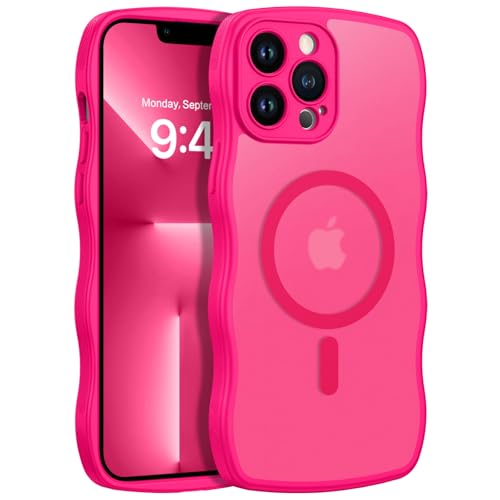 Coque iPhone 13 Pro cadre bouclé magnétique silicone rose