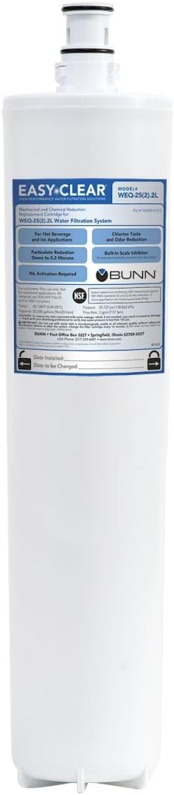 BUNN Water Filter Cartridge 56000.0121 WEQ-10(1.5)5L (Replaces 39000.1001 Discontinued)
