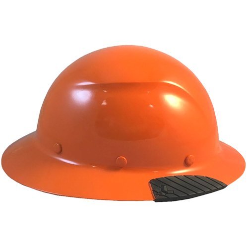 Texas America Safety Company Actual Carbon Fiber Material Hard Hat With Hard Hat Tote- Full Brim, Hi Viz Orange #TOP3