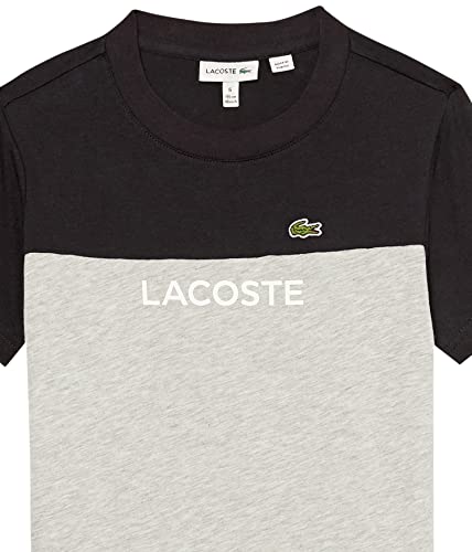 Image of Lacoste Girls' Kid's Short Sleeve Colorblock Crew Neck Tee Shirt
