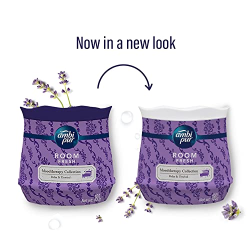 Ambi Pur MoodTherapy collection Room Fresh Gel, Relax & Unwind - Lavender, 180 g
