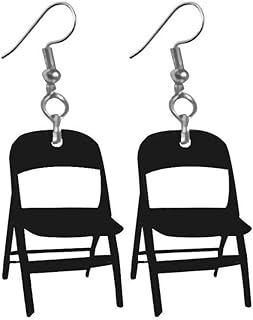 Folding Chair Earrings for Women, 2D Brawl Folding Chair Earrings, Funny Fight Acrylic Chair Earrings, Chair Necklace, Folding Chair Necklace, Chair Earrings, Brawl Folding Chair Necklace
