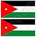 JORDANIE Jordanien Drapeau, 75mm Vinyle Autocollants, x2 Stickers