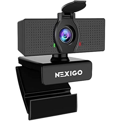 NexiGo N60 1080P Webcam with Microphone, Software Control & Privacy Cover, USB Computer Web Camera, 110-Degree FOV, Plug and Play, for Zoom/Skype/Teams, Conferencing and Video Calling Cover
