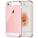 JETech Case for Apple iPhone SE 5S 5, Shock-Absorption Bumper Cover, Anti-Scratch Clear Back, Rose Gold