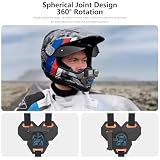 NEOSOU Mocowanie Kasku z Magnetyczną Podstawą Adaptera Szybkiego Zwalniania do DJI Osmo Nano Action 6 Pro Motocykl Rower Dirtbike Pasek Podbródka Zacisk Uchwyt Montażowy