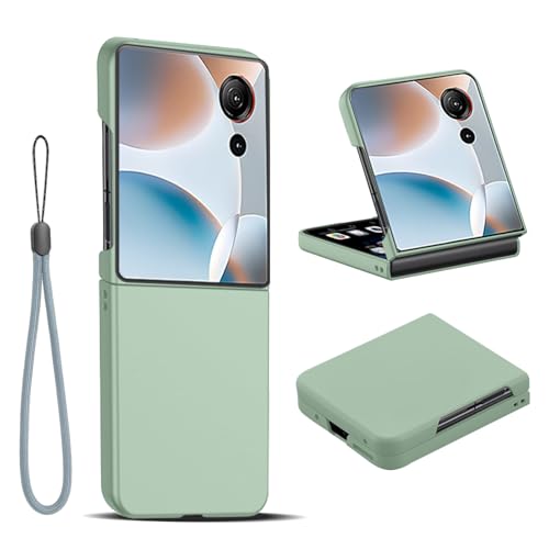 For Nubia Flip 3 �p �P�[�X �������ŃV���v���������f�U�C�� �Ή� YAJOJO ���^ �y�� �ϏՌ� �����h�~ ����~�� �����Y�ی� ���h�~ Nubia Flip 3 �Ή� �g�уP�[�X (�O���[��)