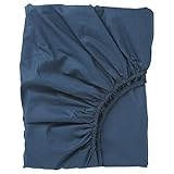 IKEA.. 803.427.83 Ullvide Fitted Sheet, Dark Blue