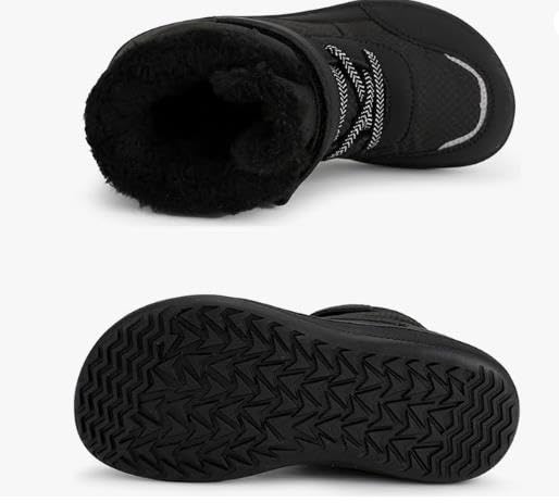 Boys & Girls Universal Barefoot Winter Boots, Wide Toe Box Non Slip Waterproof Zero Drop Sole Minimalist Ankle Winter Snow Boots for Toddlers/Kids/Big Kids3