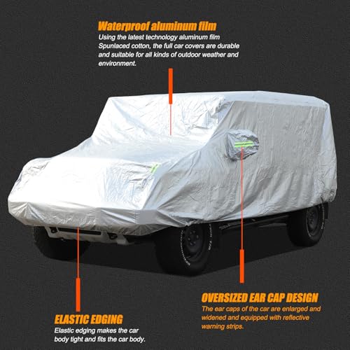 Image of for Ineos Grenadier Exclusive Car Cover All Weather Waterproof, Universal in All Seasons Snowproof Rainproof Premium Car Cover Compatible with Ineos Grenadier 2020-2024(White)