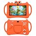 Telzeal P604 Kids Tablet 7 Inch HD Display, 6GB RAM 256GB ROM, Android 13, 3000mAh Battery, 5G WiFi, Dual Camera, Shockproof Protective Case with Handle (Orange)