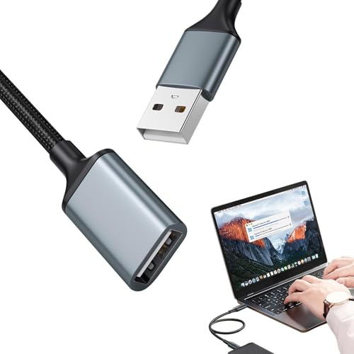 Cable de extensión USB - Cable 3.0 Macho a Hembra, Transferencia de Datos rápida de Alta Velocidad, extensión USB Flexible y Duradera, Disco Duro de Unidad de Teclado y Mouse | Disposit