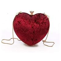 TOOBA Handicraft Heart Shaped Box Clutch Bag Purse with Handle For Bridal, Casual, Party, Wedding