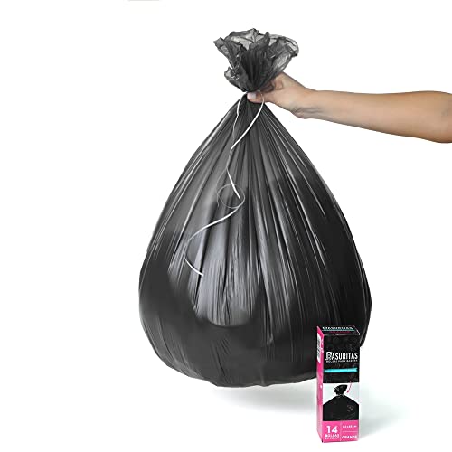 La Mejor Recopilación de Bolsas de basura Top 10. 42 Basuritas | 140 Bolsas de Basura Grandes de 62 x 85 cm (Pack 10x14)