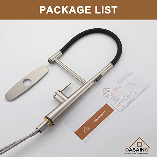 Casainc Kitchen Faucet Matte Black, 2 Open Mode 23.13In H Touch On Faucet For Kitchen Sink 1.8Gpm Faucet With Towel Rack, High Kitchen Faucet Lead-Free Copper Commercial Kitchen Faucet… #TOP5